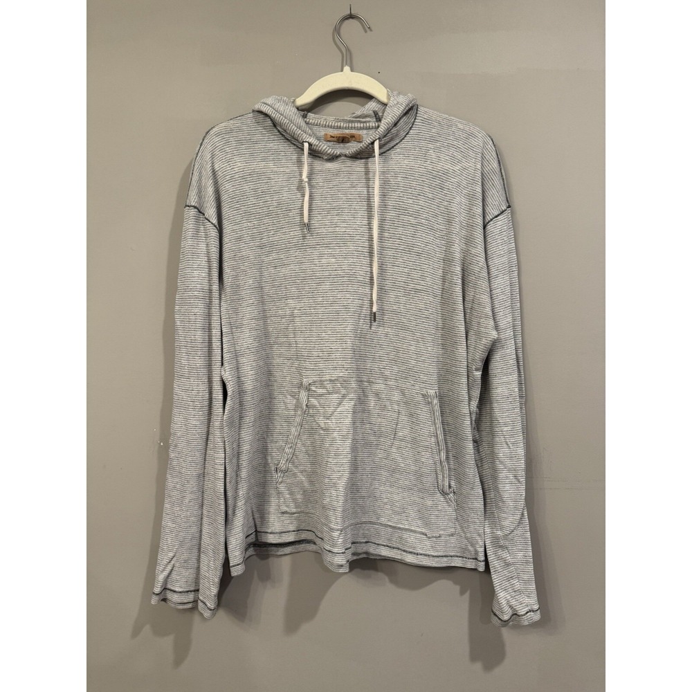 Vintage John Varvatos Hooded Knit Long Sleeve Shirt Medium Made‎ In Hong Kong